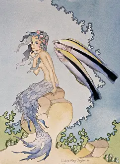 Mermaid: MERMAID PAINTING - 'SUPRISE'
