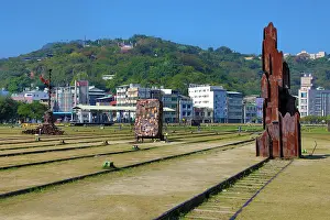 Takao: Metal art at the Takao Railway Museum by the