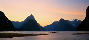 Sounds: Milford Sound - with landmark Mitre Peak and surrounding