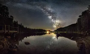 Starry: Milky Way over Mummelsee, Seebach, Baden-Wurttemberg