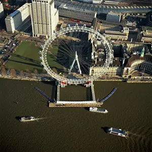Wheels: Millennium Wheel (London Eye) and the River Thames