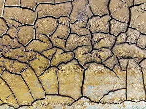 Cracked: Mineral-rich cracked earth at the bank of the Rio