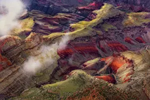 Weathered: Mist and clouds, Grand Canyon National Park, Arizona