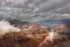 Weathered: Mist and clouds, Grand Canyon National Park, Arizona