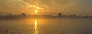 Hickling: Misty sunrise, over Hickling Broad