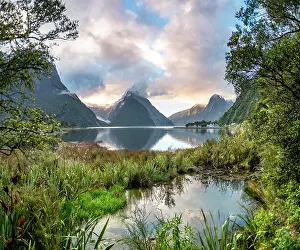 Milford: Mitre Peak, Sunset, Milford Sound, Fiordland National
