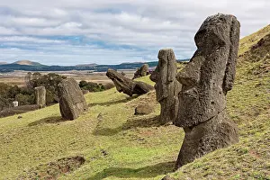 Cult: Moais in Rano Raraku, Rapa Nui National Park, Easter