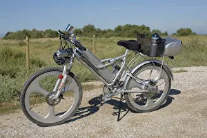 Bikes: Modern electric bicycle with strong but lightweight