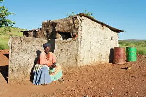 Damara: The modest home of a Damara family in the Damaraland