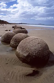 Formed: MOERAKI BOULDERS - formed by secretions around a