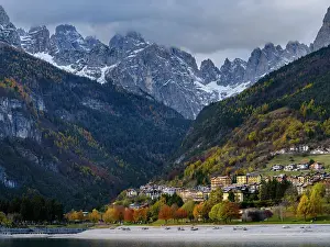 Limestone: Molveno at Lago di Molveno in the Brenta Dolomites