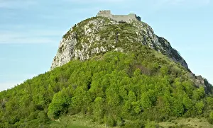 Remains: Montsegur Castle built on the remains of one of