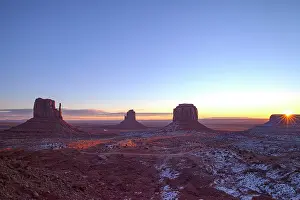 Mittens: Monument Valley sunset with the Mittens and Merrick Butte
