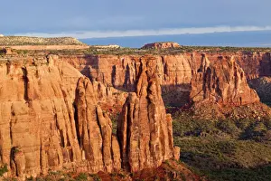 Monuments: Monuments at sunrise in the Colorado National