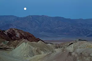Gower: Full Moon - at dawn over the Panamint Range and