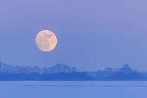 Moonrise: Moonrise over the Dammer, Oldenburger Mansterland