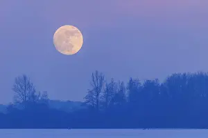 Moonrise: Moonrise over the Dammer, Oldenburger Mansterland