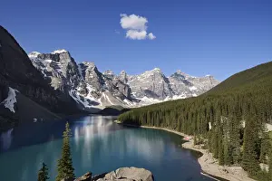 Glaciers: Moraine Lake and mountains of the Valley of the Ten Peaks