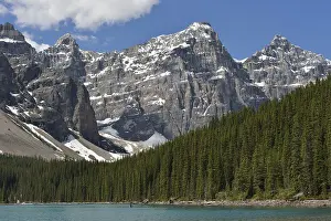 Glaciers: Moraine Lake and mountains of the Valley of the Ten Peaks