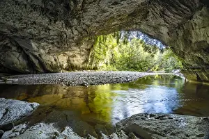 Oparara: Moria Gate Arch, natural limestone tunnel, rock