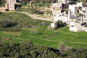 Berbers: Morocco - Berber village and fertile fields in