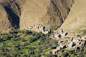 Berbers: Morocco - Berber village and terraced fields in