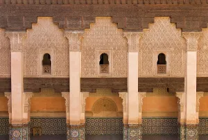 Courtyard: Morocco - Columned arcades in the central courtyard