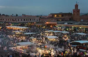 Stalls: Morocco - Food stalls at Djemaa El Fna