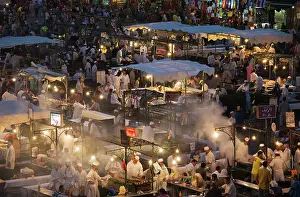 Stalls: Morocco - Food stalls at Djemaa El Fna, Marrakesh's
