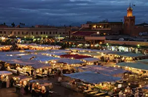 Stalls: Morocco - Food stalls at Djemaa El Fna, Marrakesh's