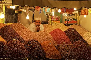 Stalls: Morocco - Market stall selling dried fruit and