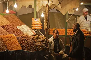 Stalls: Morocco - Market stalls selling dried fruit, nuts