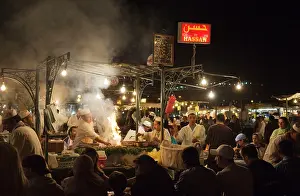 Stalls: Morocco - One of the numerous food stalls at Djemaa