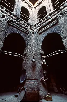Walls: MOROCCO - Restored walls of Berber courtyard, Oulad