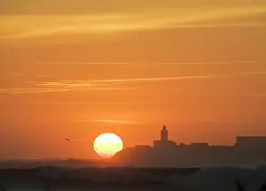Essaouira: Morocco - Sunset in Essaouira at the Atlantic Ocean