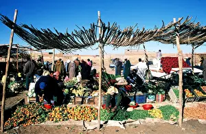 Sahara: MOROCCO - Tamegroute market, (souk), Draa Valley