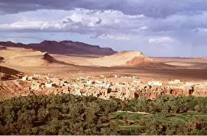 Gorges: MOROCCO - Village with palmery