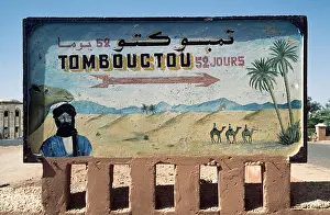 Signs: Morocco - Zagora road sign, reads 52 days (by camel)