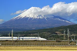 Railway: Mount Fuji and Tokaido Shinkansen Shizuoka Japan