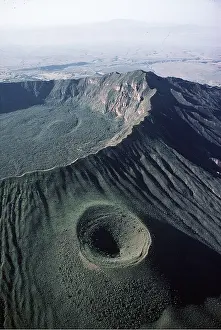 Volcanoes: Mount Longonot - aerial view