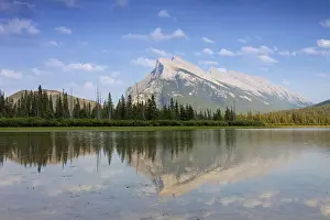 Vermilion: Mount Rundle reflected in calm water