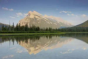 Vermilion: Mount Rundle reflected in calm water