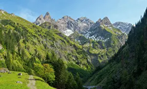 Allgau: Mount Trettachspitze and mount Madelegabel in the