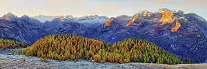 Berchtesgaden: Mountain forest in hoar-frost with Stone Sea at