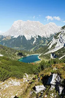 Reutte: Mountain lake Seeben (Seebensee) in the