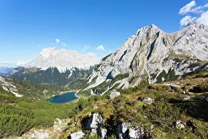 Reutte: Mountain lake Seeben (Seebensee) in the