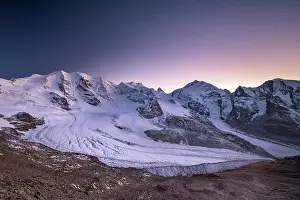 Bernina: Mountain panorama on the Diavolezza, view of the