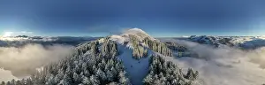 Brixen: Mountain peak Hohe Salve, mountains with snow in