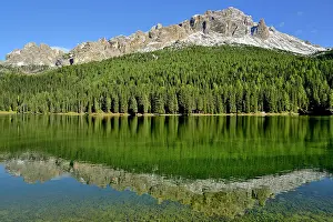 Misurina: Mountain range Cadini di Misurina and dense mountain