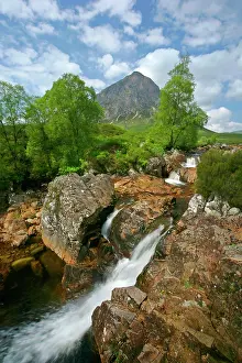 Etive: Mountain scenery - Buachaille Etive Mor and waterfalls